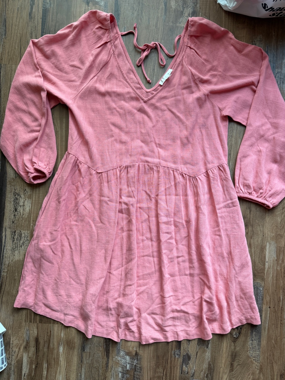 nine britton Dusty Rose V-Neck Peasant Tunic small